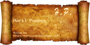 Hartl Poppea névjegykártya